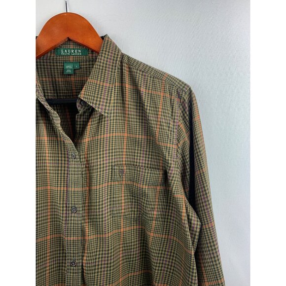 Women’s Ralph Lauren Patterned Button Up Shirt Size L - Picture 4 of 7